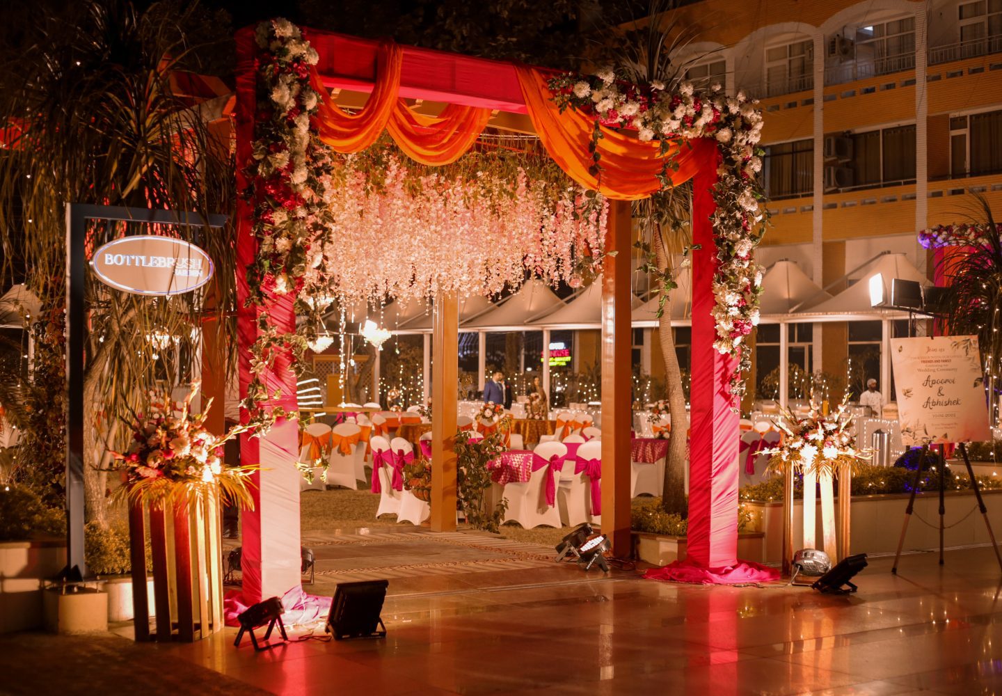 Wedding reception decoration